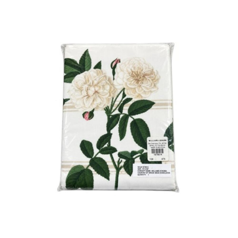 NWT Williams Sonoma Botanical Peonies 70x108 Tablecloth